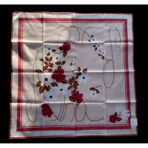 NWT Nina Ricci 100% Cotton Floral and Birds Scarf 22" x 22" Japan Bondana